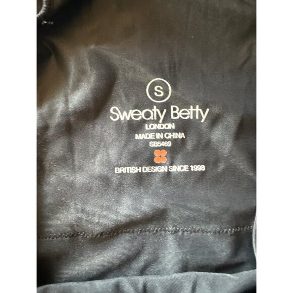Sweatty Betty Black One Piece Lido Swimsuit Sheer Panel Size Small - Picture 5 of 6